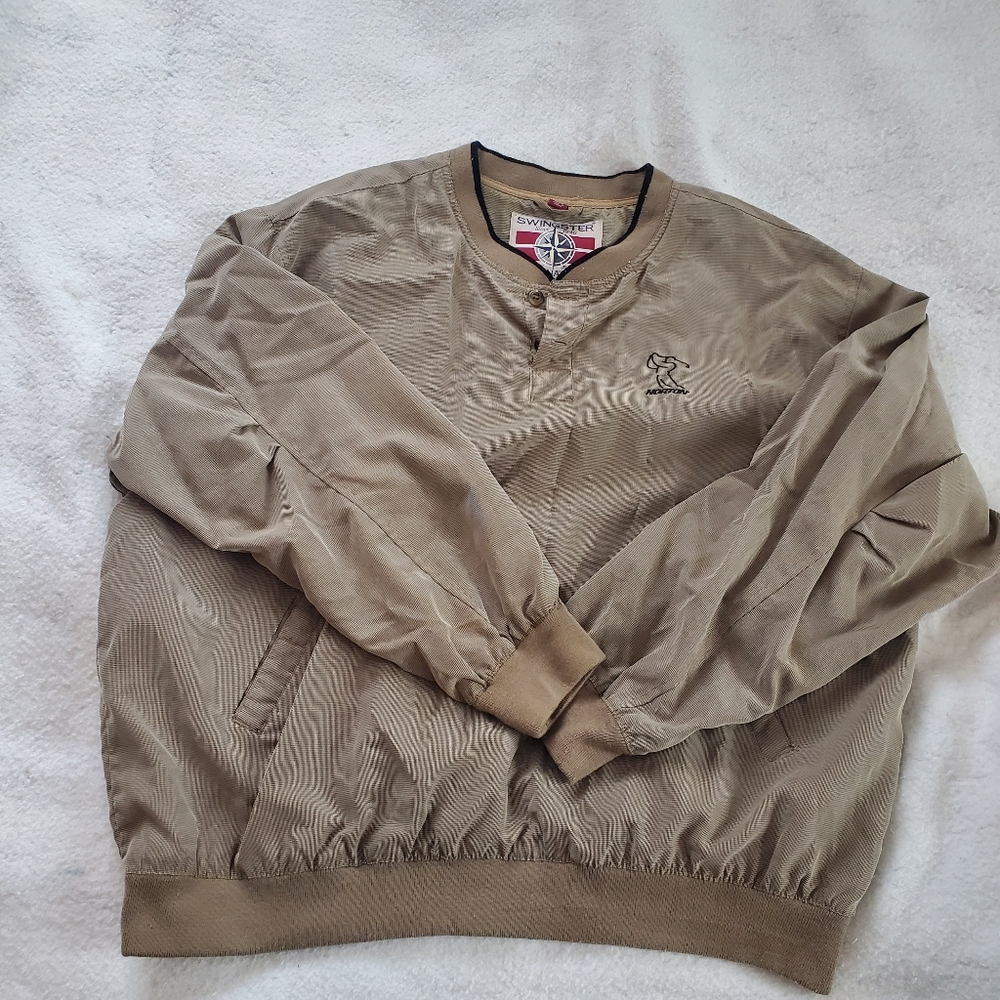 Norton Swingster Vtg Pullover Golf Jacket, Sz XL